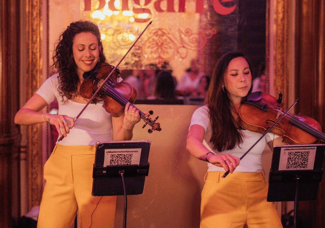 Quatuor à cordes en live lors d'une activation